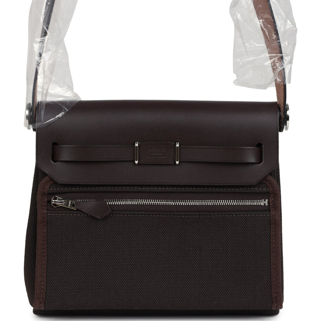 Herbag Zip 20 Mini Ebene Toile H Canvas and Vache Hunter Palladium Hardware