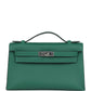 Kelly Pochette Vert Moyen Swift Palladium Hardware