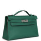 Kelly Pochette Vert Moyen Swift Palladium Hardware