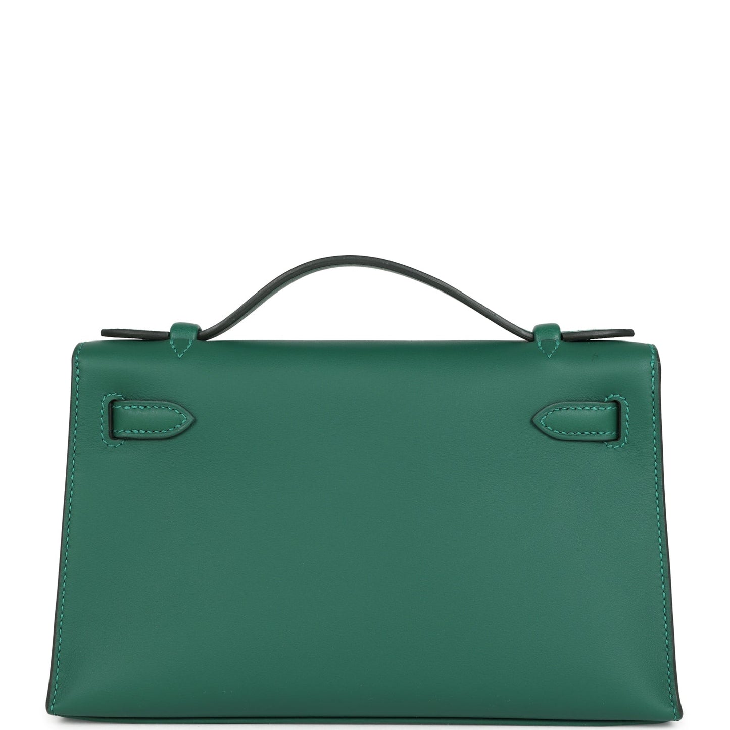 Kelly Pochette Vert Moyen Swift Palladium Hardware