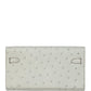 Kelly Wallet To Go Gris Perle Ostrich Gold Hardware