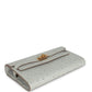 Kelly Wallet To Go Gris Perle Ostrich Gold Hardware