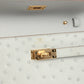 Kelly Wallet To Go Gris Perle Ostrich Gold Hardware