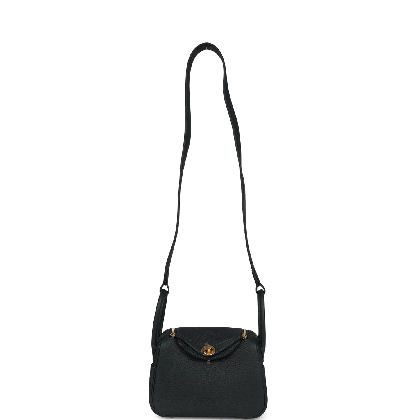 Mini Lindy II Vert Fonce Clemence Gold Hardware