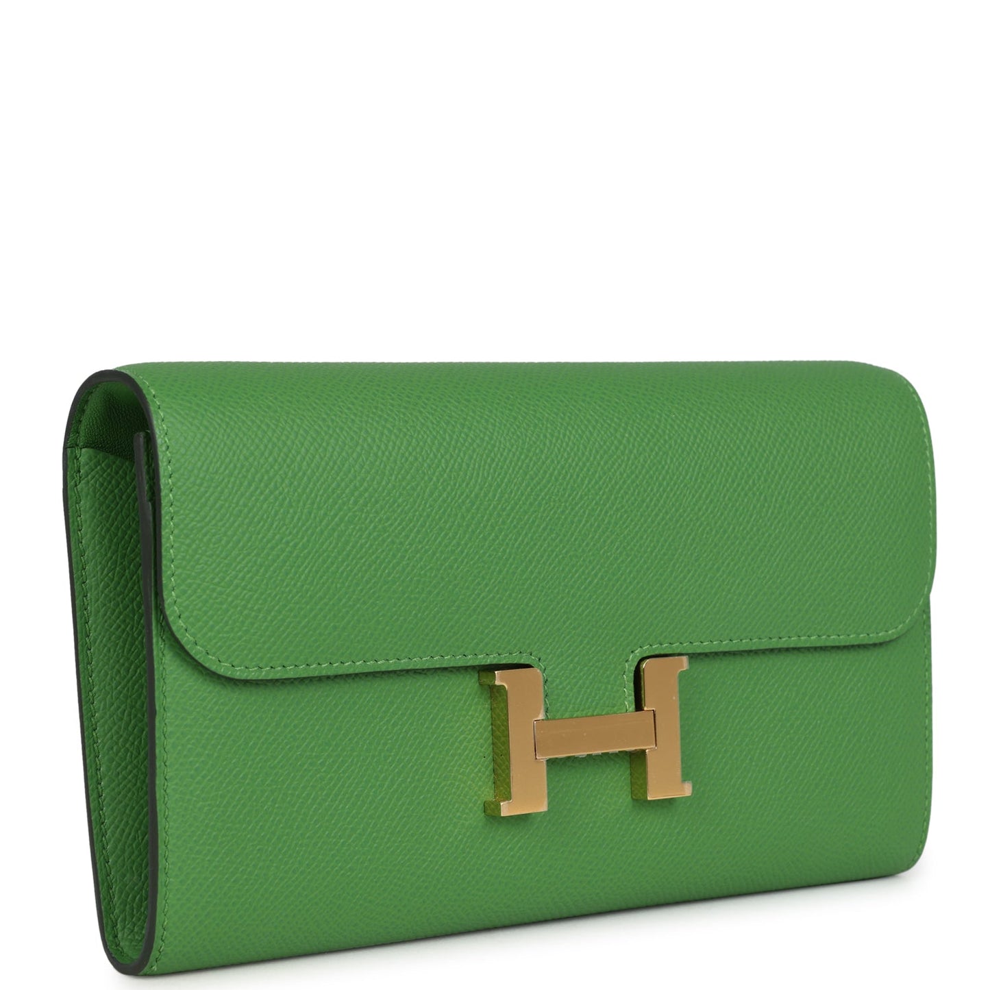 Constance Wallet To Go Vert Yucca Epsom Gold Hardware