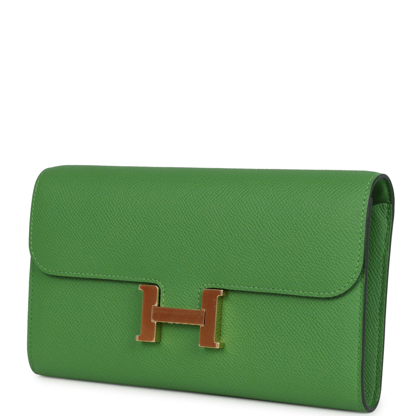 Constance Wallet To Go Vert Yucca Epsom Gold Hardware