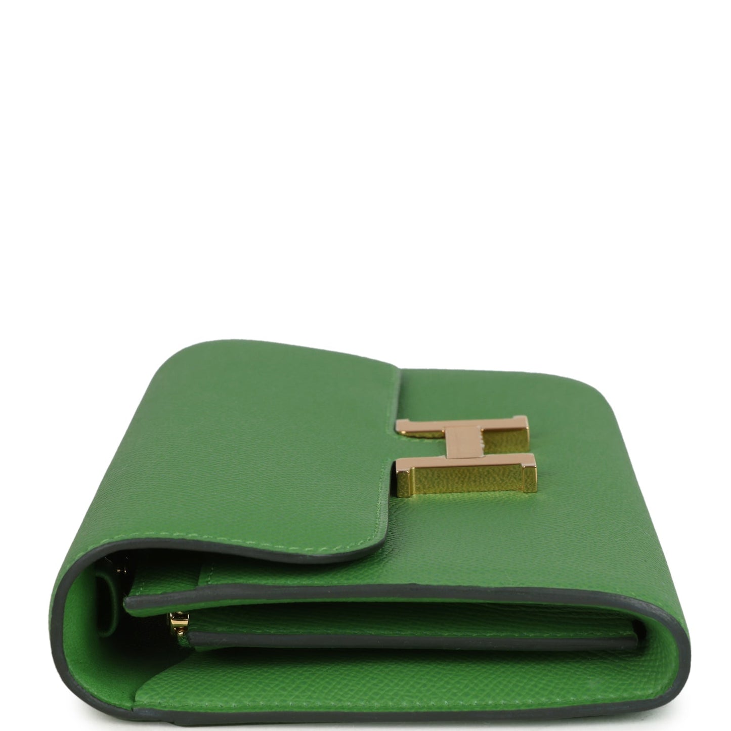Constance Wallet To Go Vert Yucca Epsom Gold Hardware