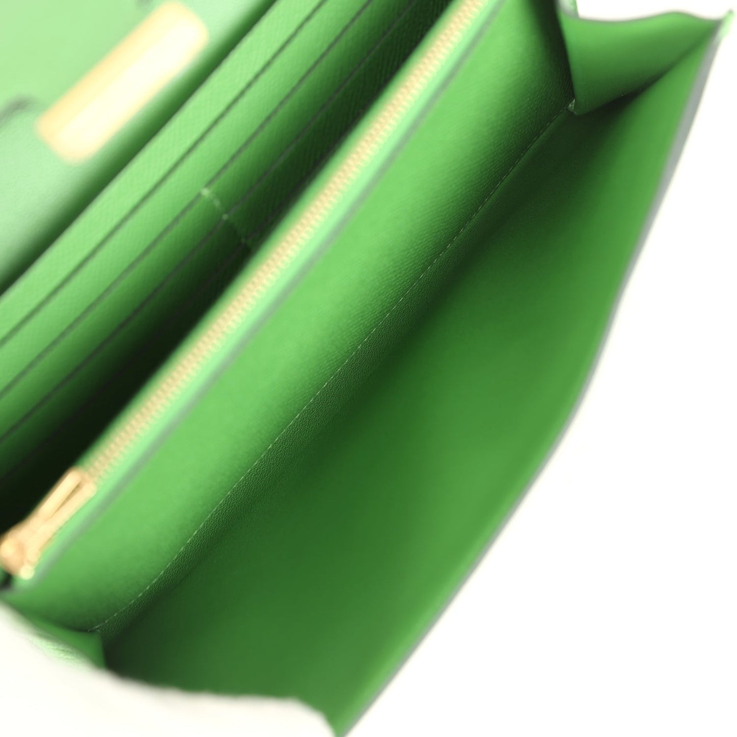Constance Wallet To Go Vert Yucca Epsom Gold Hardware
