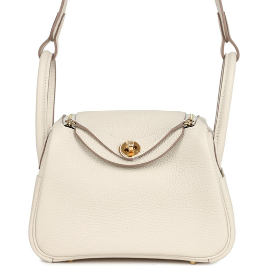 Mini Lindy II Craie Clemence Gold Hardware