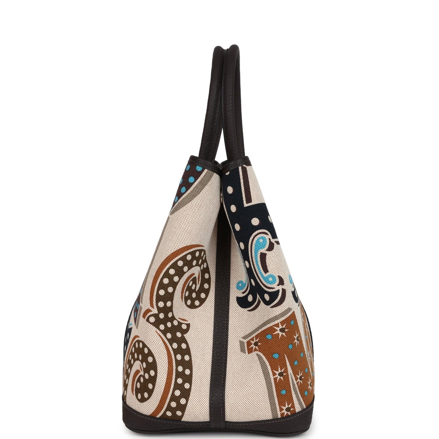 Garden Party 36 Electrique Ecru and Beige Multi Toile H and Ebene Negonda Palladium Hardware