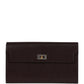 Kelly Pocket Long Wallet Rouge Sellier Chevre Chamkila Electrum Hardware