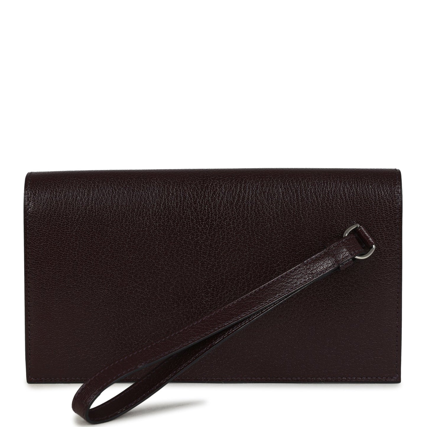 Kelly Pocket Long Wallet Rouge Sellier Chevre Chamkila Electrum Hardware
