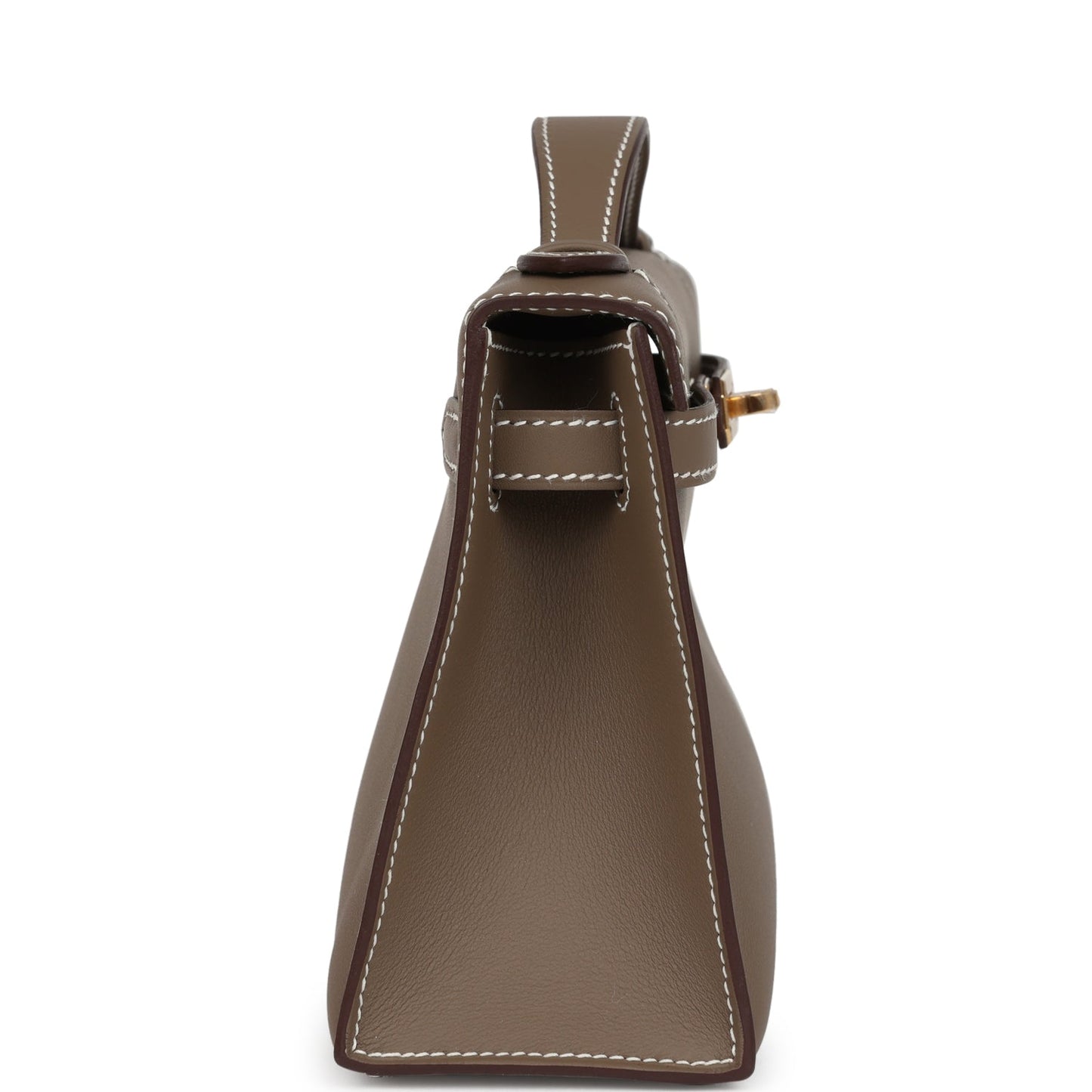 Kelly Pochette Etoupe Swift Gold Hardware