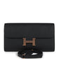 Constance Wallet To Go Black Epsom Rose Gold Hardware