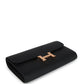 Constance Wallet To Go Black Epsom Rose Gold Hardware