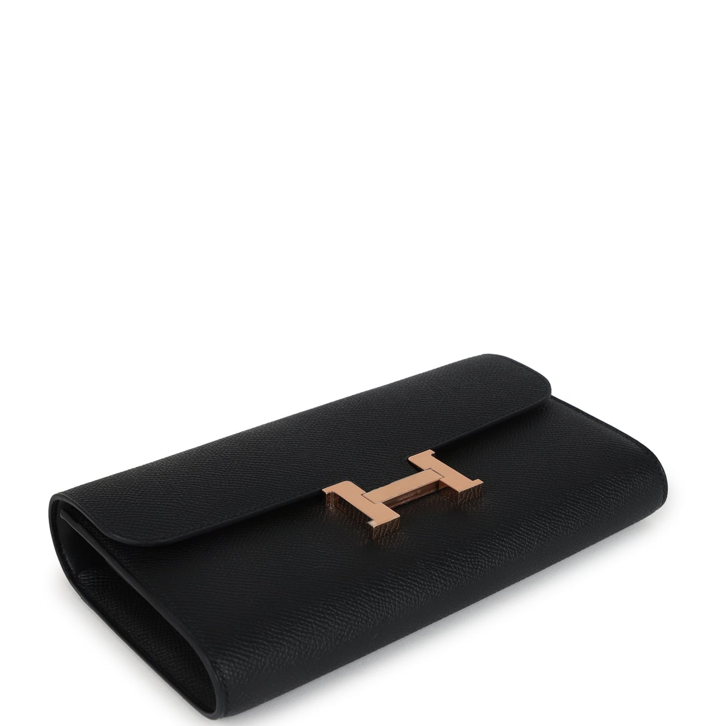Constance Wallet To Go Black Epsom Rose Gold Hardware