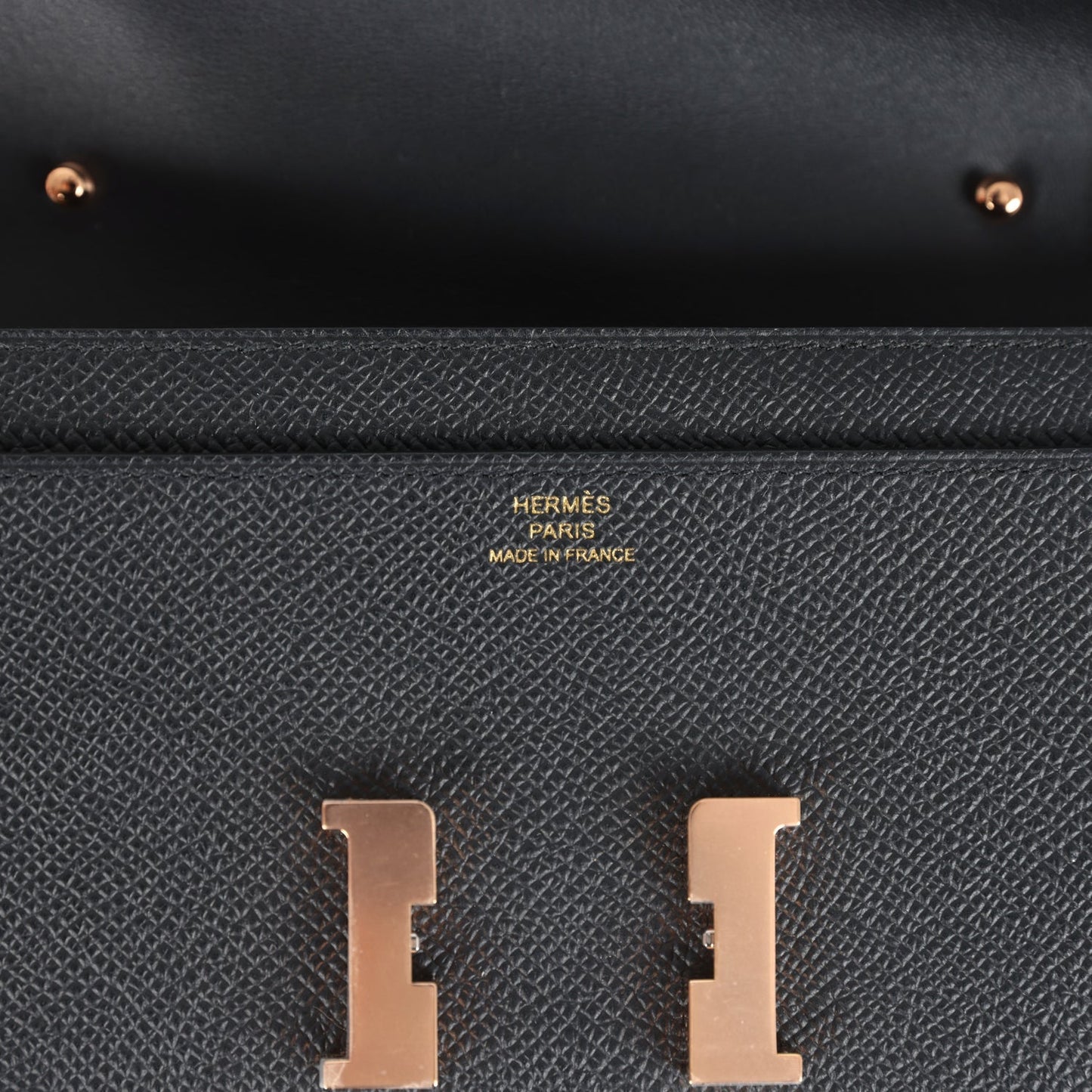 Constance Wallet To Go Black Epsom Rose Gold Hardware