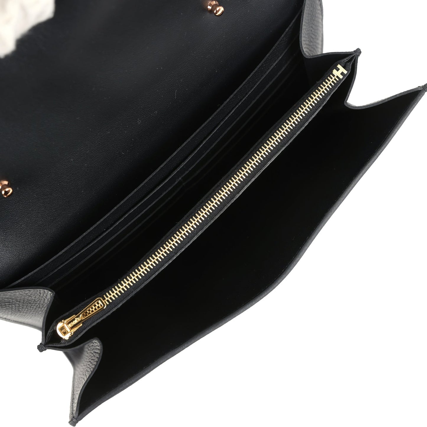 Constance Wallet To Go Black Epsom Rose Gold Hardware