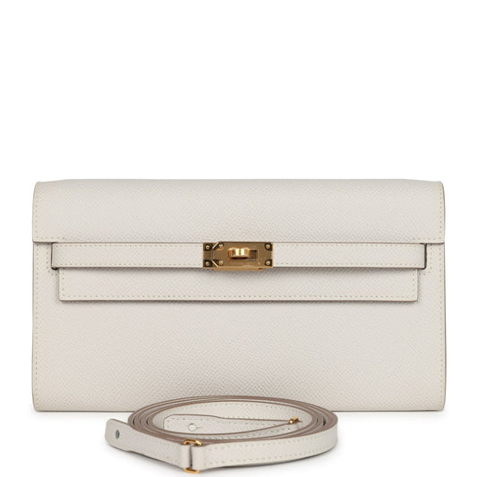 Kelly Wallet To Go Gris Pale Epsom Gold Hardware
