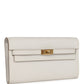 Kelly Wallet To Go Gris Pale Epsom Gold Hardware