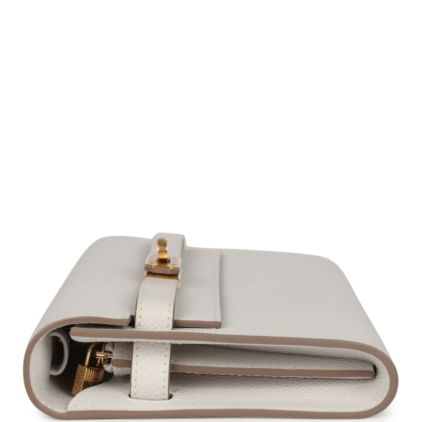 Kelly Wallet To Go Gris Pale Epsom Gold Hardware