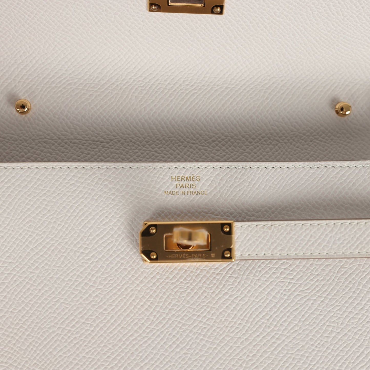 Kelly Wallet To Go Gris Pale Epsom Gold Hardware