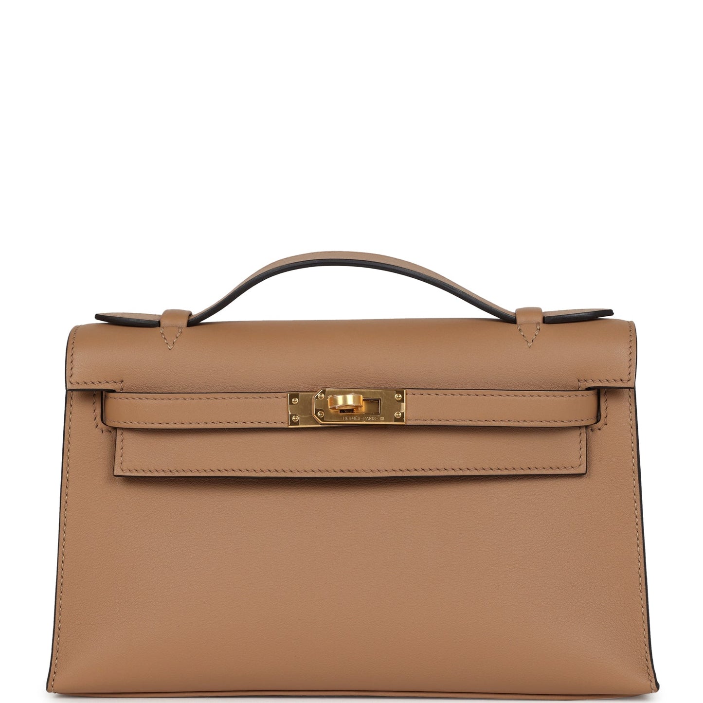 Kelly Pochette Chai Swift Gold Hardware