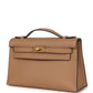 Kelly Pochette Chai Swift Gold Hardware
