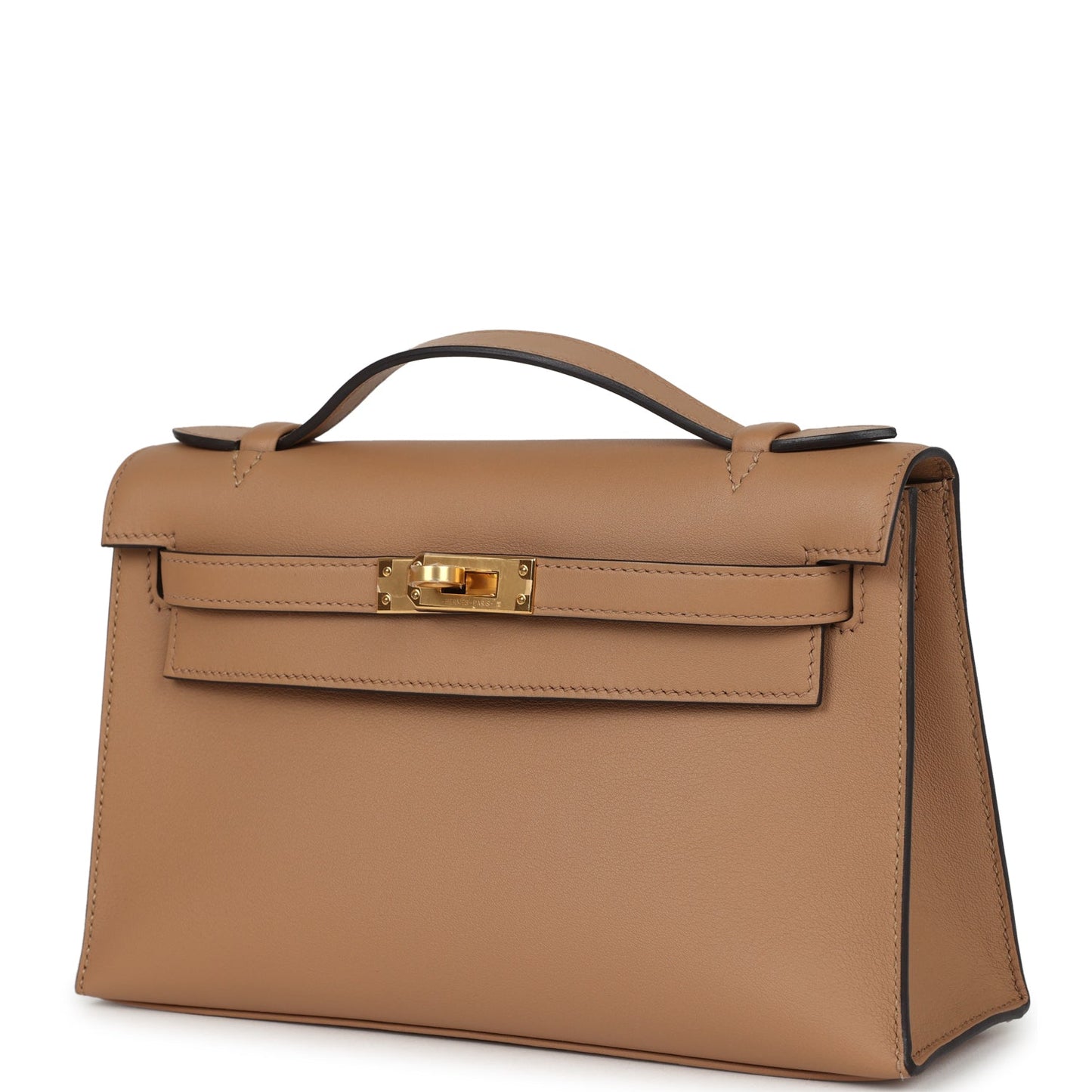 Kelly Pochette Chai Swift Gold Hardware