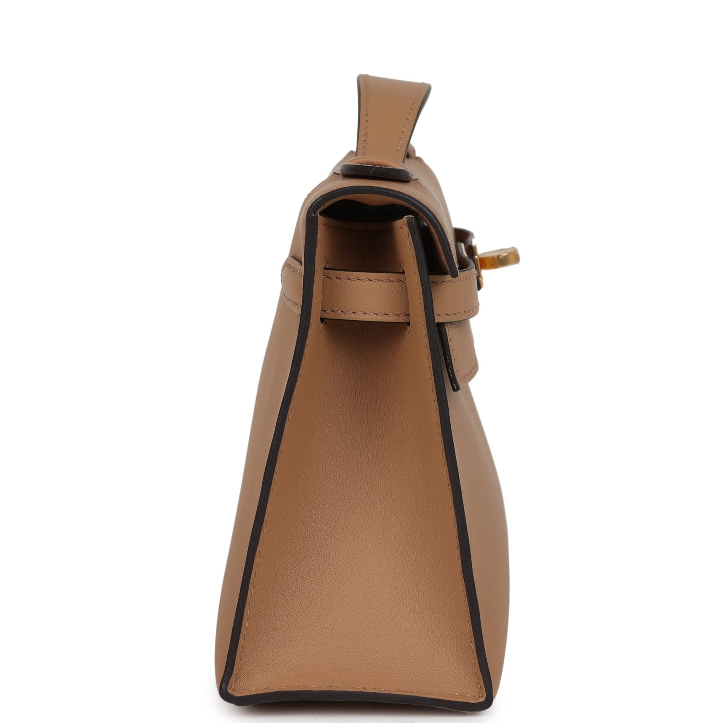 Kelly Pochette Chai Swift Gold Hardware