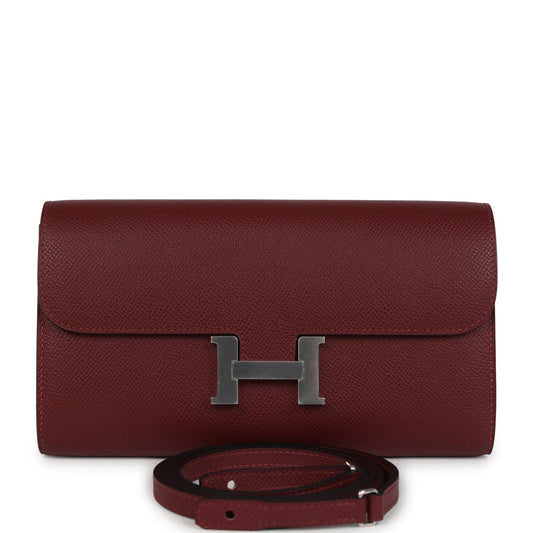 Constance Wallet To Go Rouge H Epsom Palladium Hardware