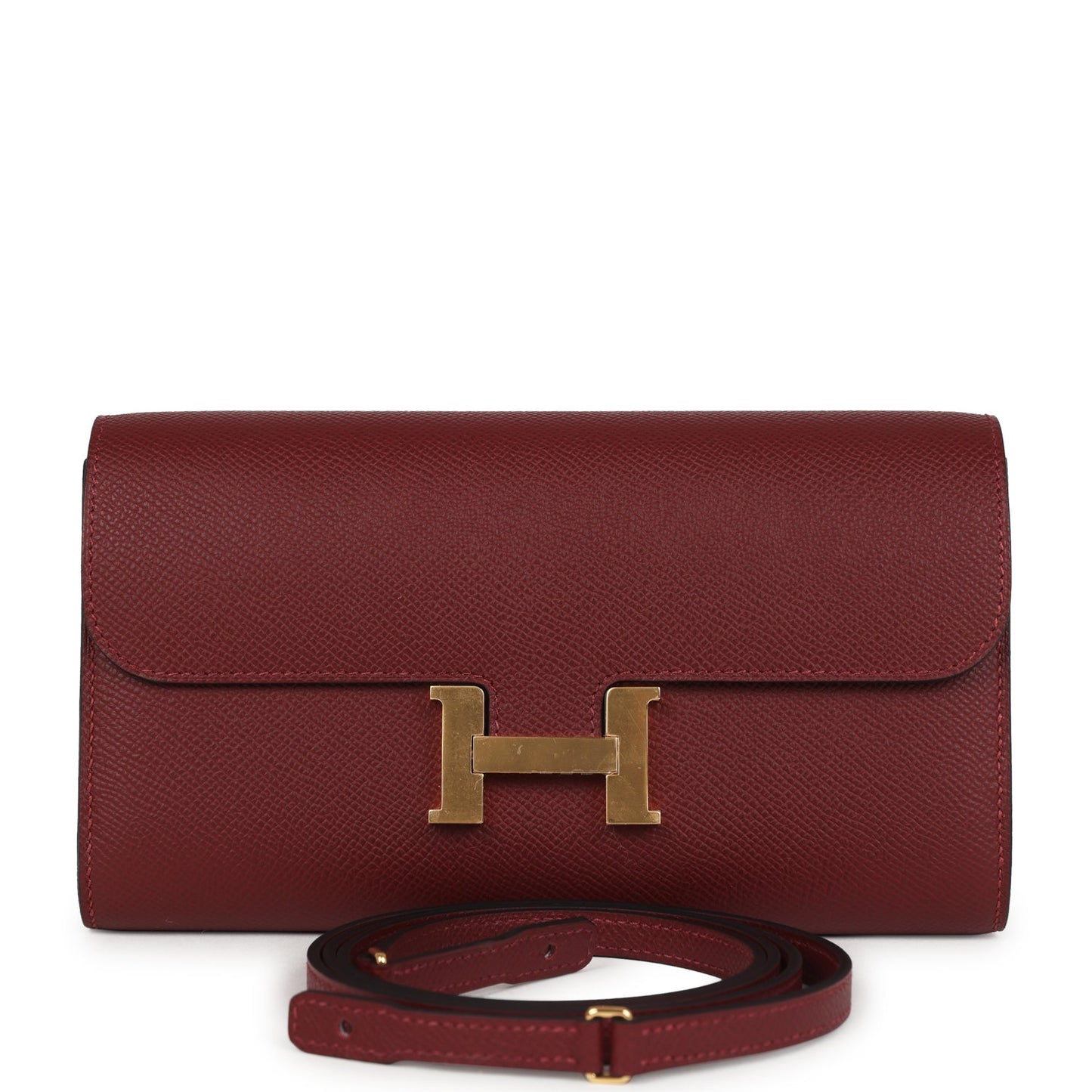 Constance Wallet To Go Rouge H Epsom Gold Hardware