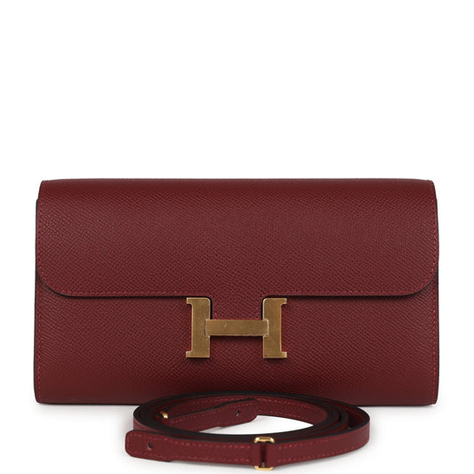 Constance Wallet To Go Rouge H Epsom Gold Hardware
