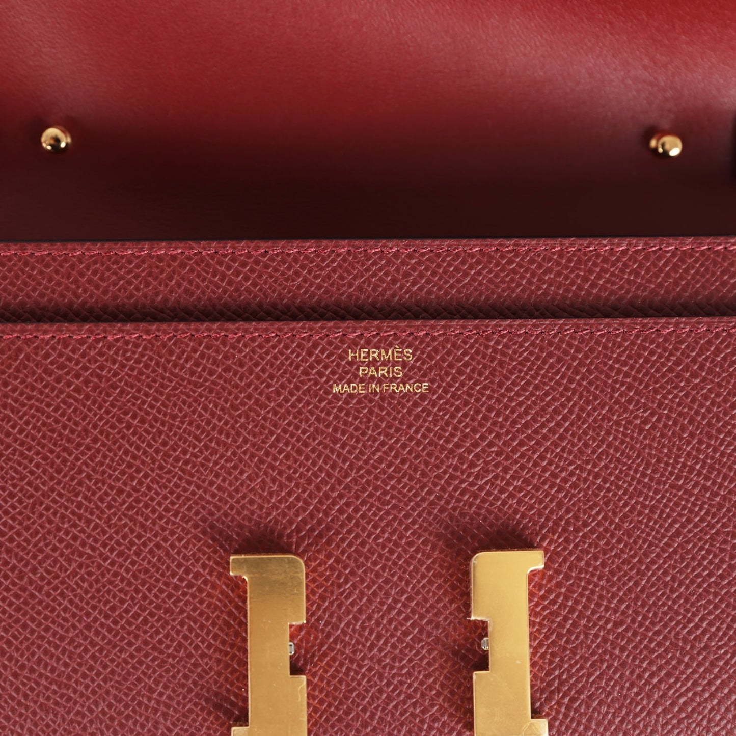 Constance Wallet To Go Rouge H Epsom Gold Hardware