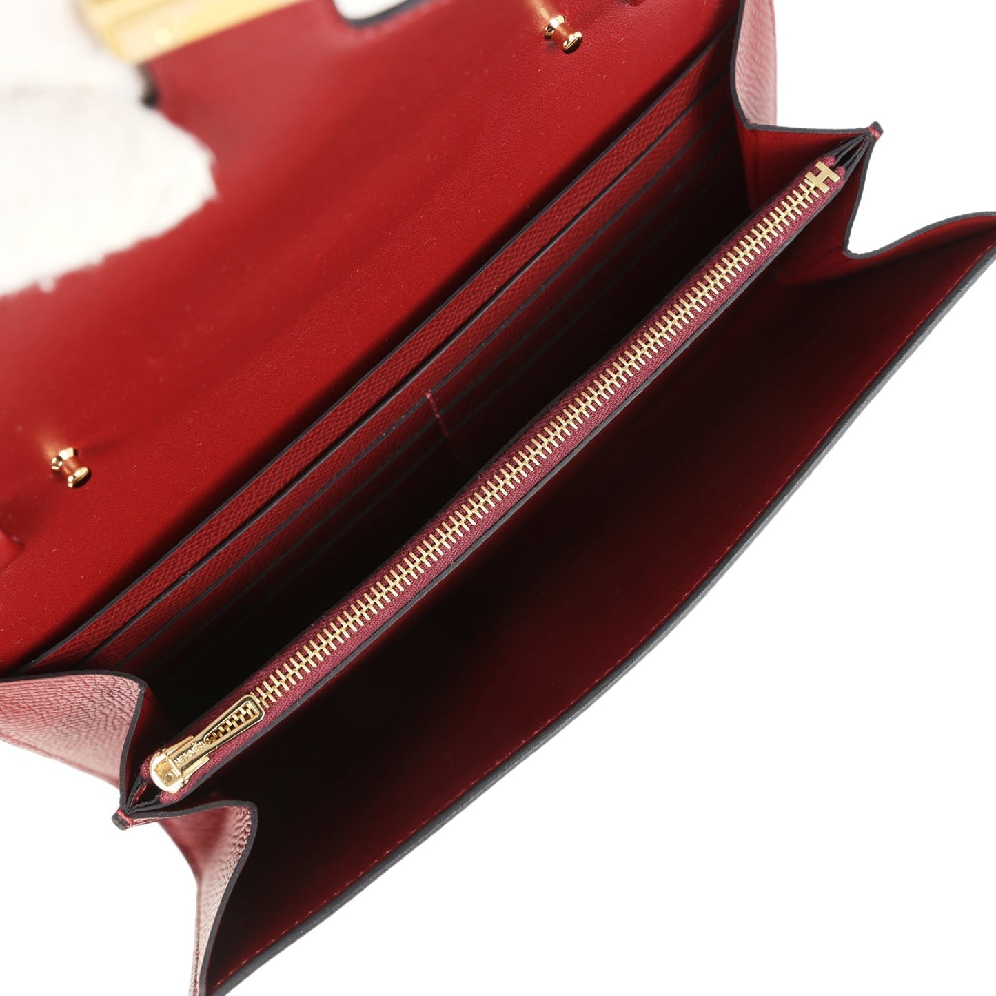 Constance Wallet To Go Rouge H Epsom Gold Hardware