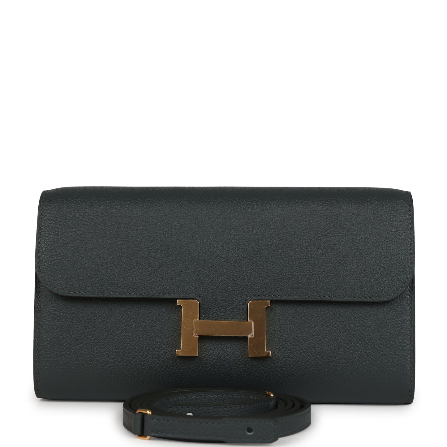 Constance Wallet To Go Vert Mangrove Evercolor Gold Hardware