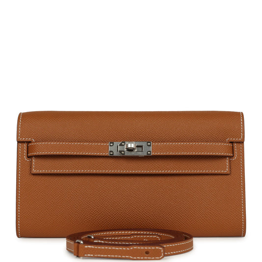 Kelly Wallet To Go Gold Epsom Palladium Hardware