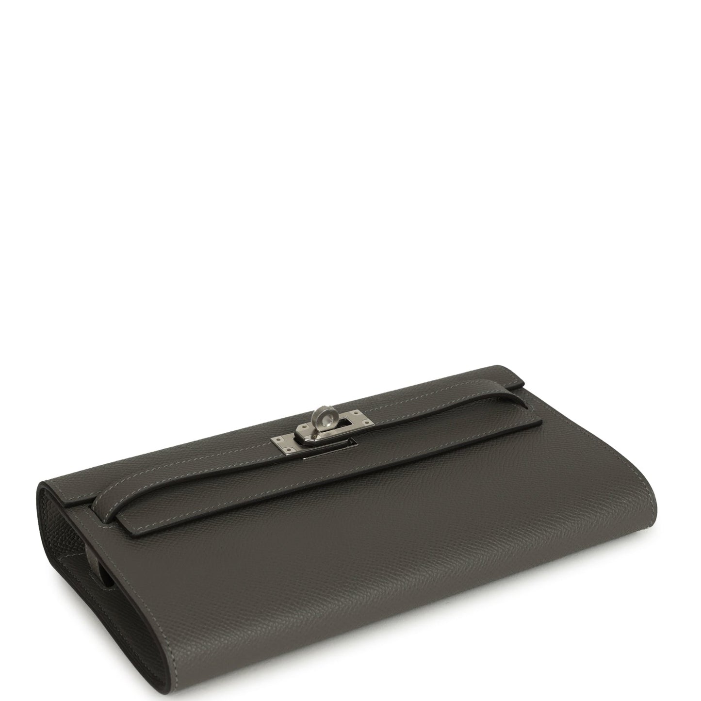 Kelly Wallet To Go Gris Meyer Epsom Palladium Hardware
