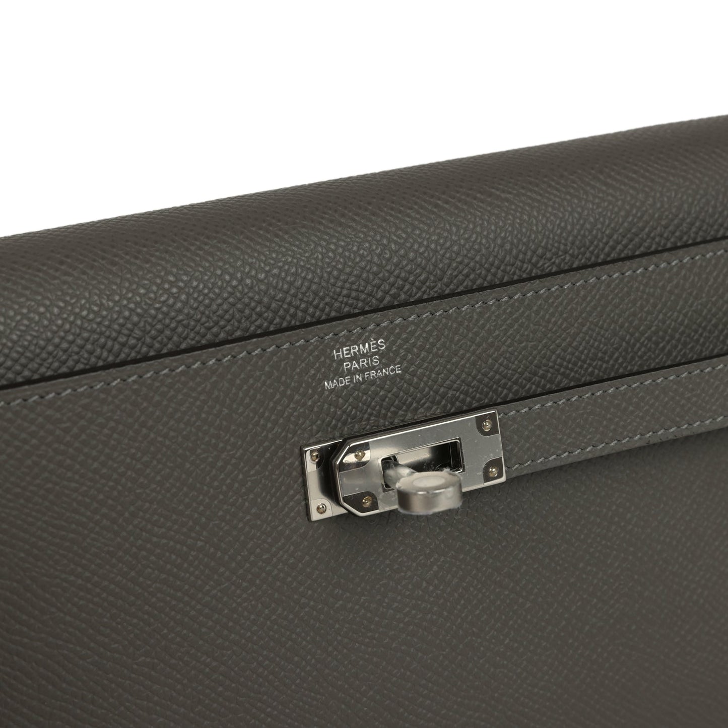 Kelly Wallet To Go Gris Meyer Epsom Palladium Hardware