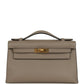 Kelly Pochette Gris Asphalte Swift Gold Hardware