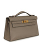 Kelly Pochette Gris Asphalte Swift Gold Hardware