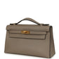 Kelly Pochette Gris Asphalte Swift Gold Hardware