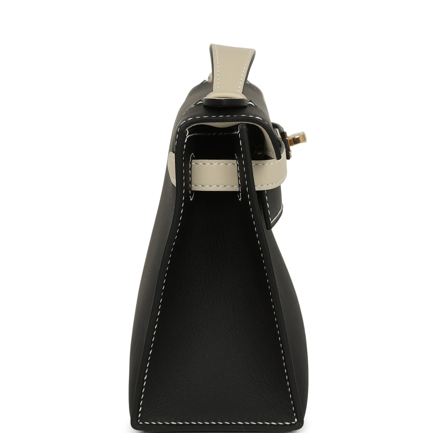 Special Order (HSS) Kelly Pochette Black and Beton Swift Permabrass Hardware