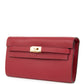 Kelly Wallet To Go Rouge Grenat Epsom Gold Hardware