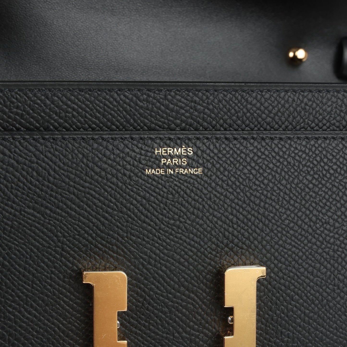 Constance Wallet To Go Black Epsom Gold Hardware