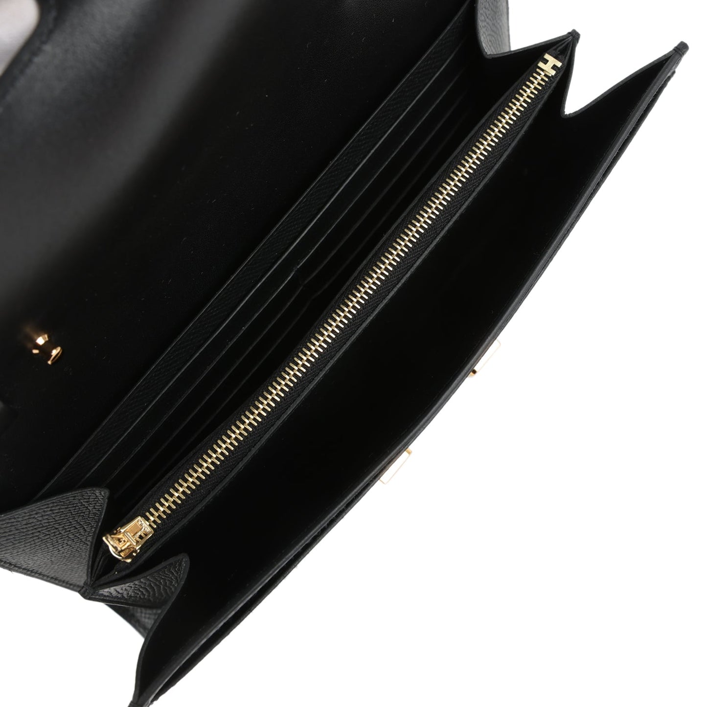 Constance Wallet To Go Black Epsom Gold Hardware