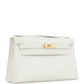 Kelly Pochette White Swift Gold Hardware