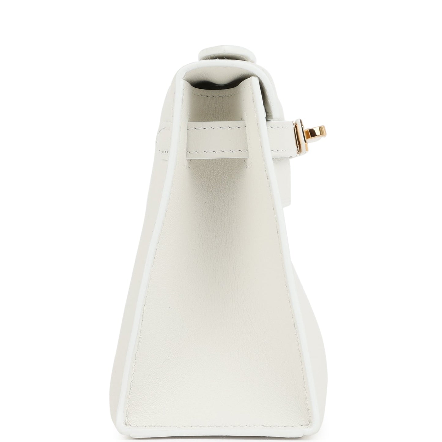 Kelly Pochette White Swift Gold Hardware