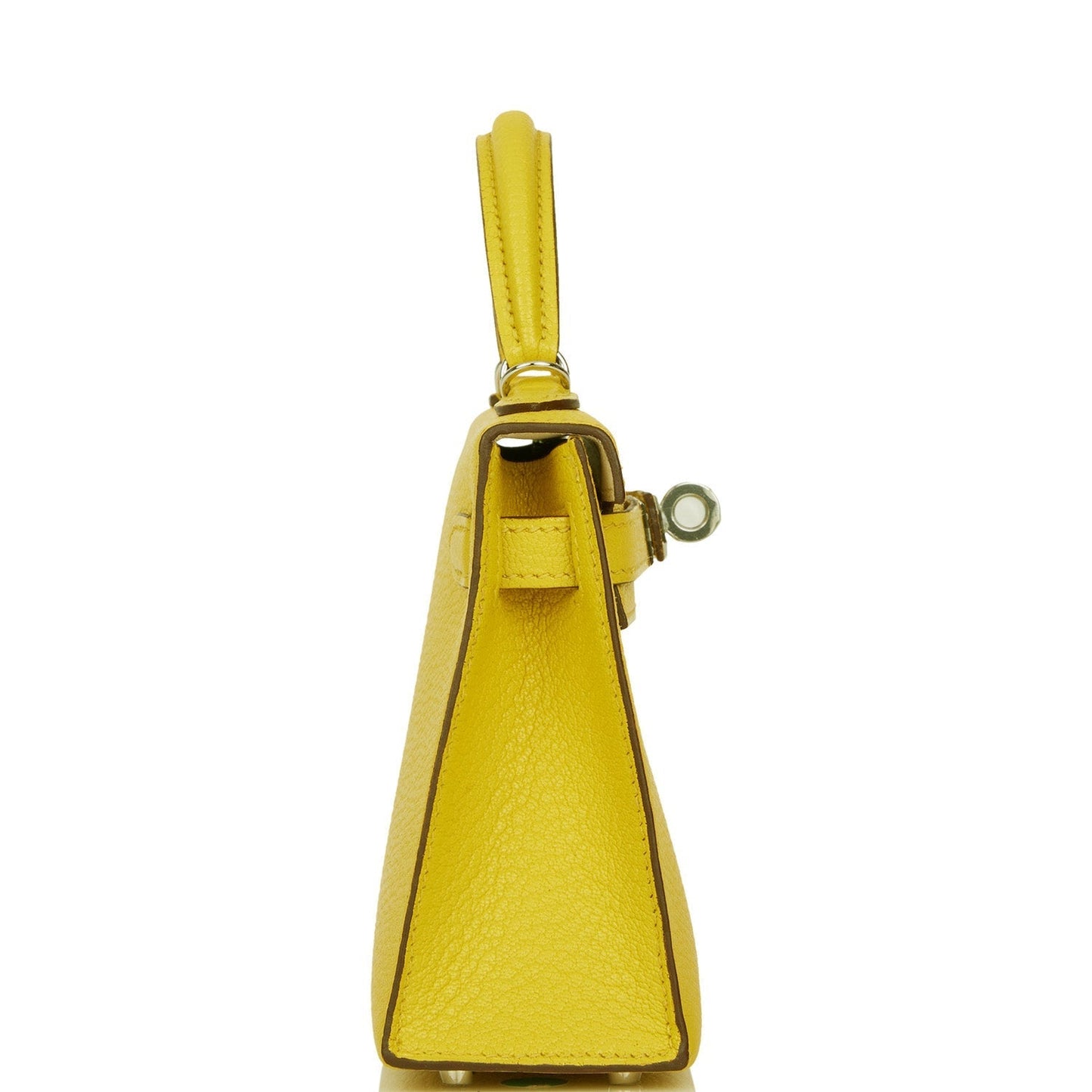 Kelly Sellier 20 Jaune de Naples Verso Chèvre Palladium Hardware
