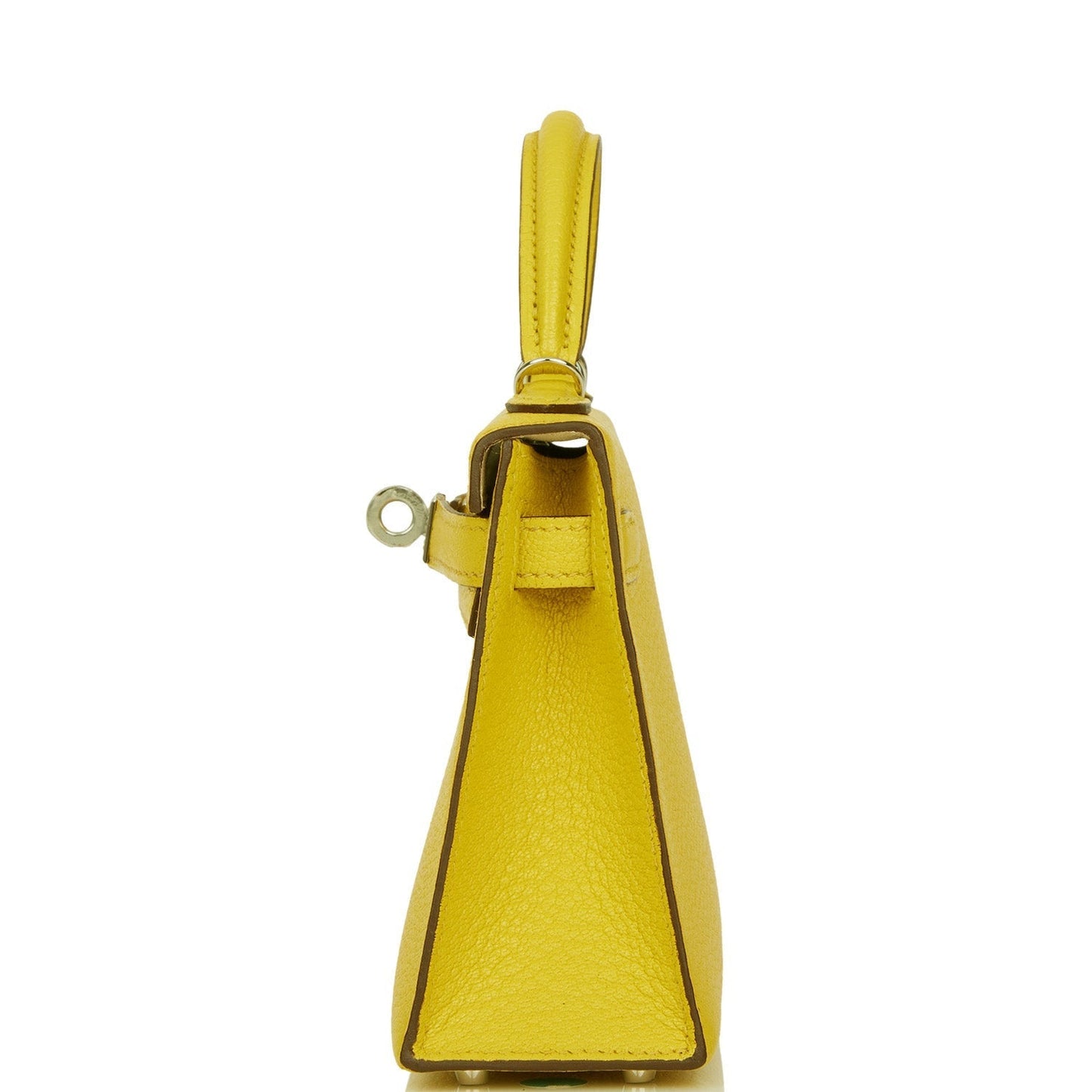 Kelly Sellier 20 Jaune de Naples Verso Chèvre Palladium Hardware